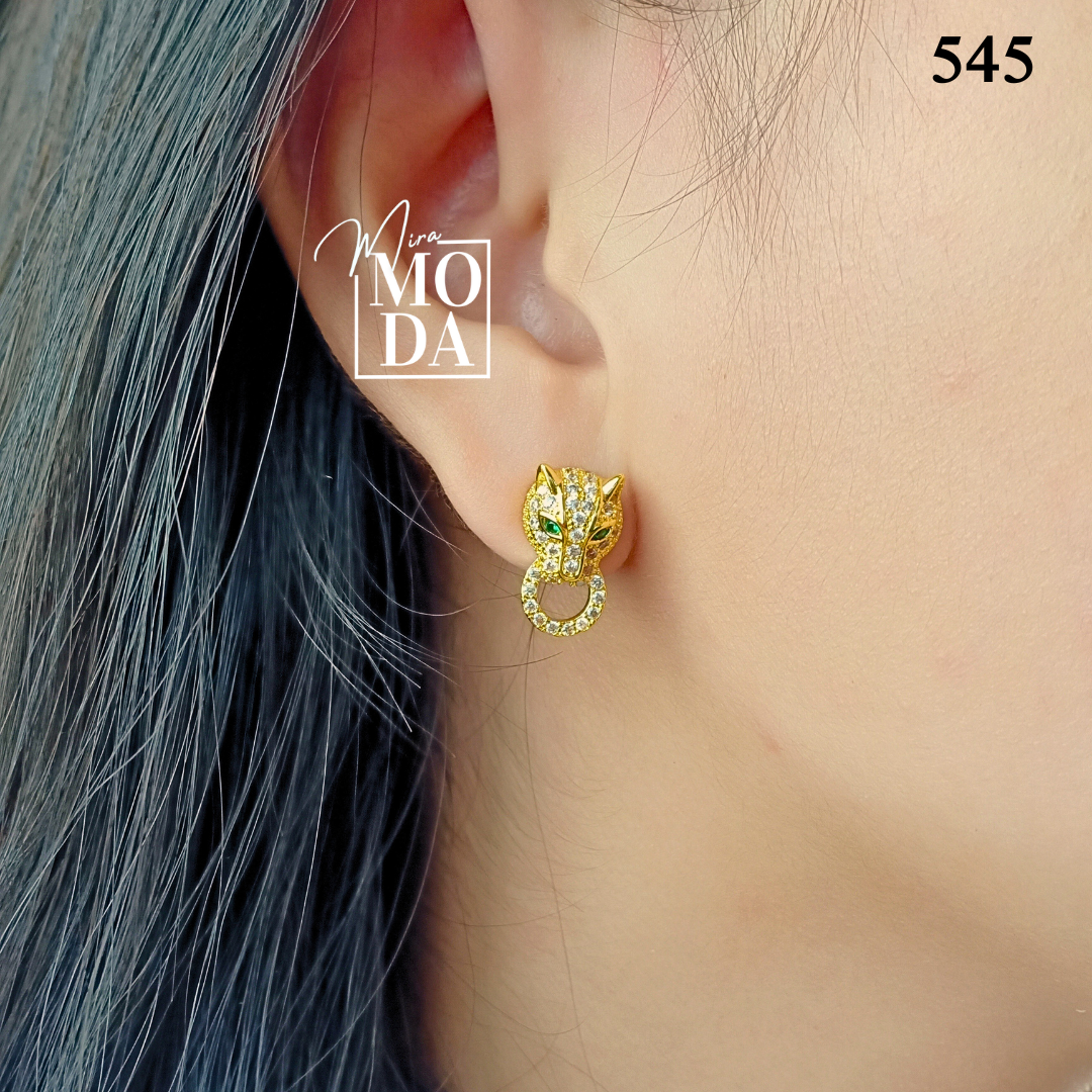 545  Exquisite Panther Head Earrings Stud Earrings for Women | MIRA MODA