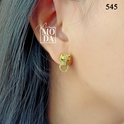 545  Exquisite Panther Head Earrings Stud Earrings for Women | MIRA MODA