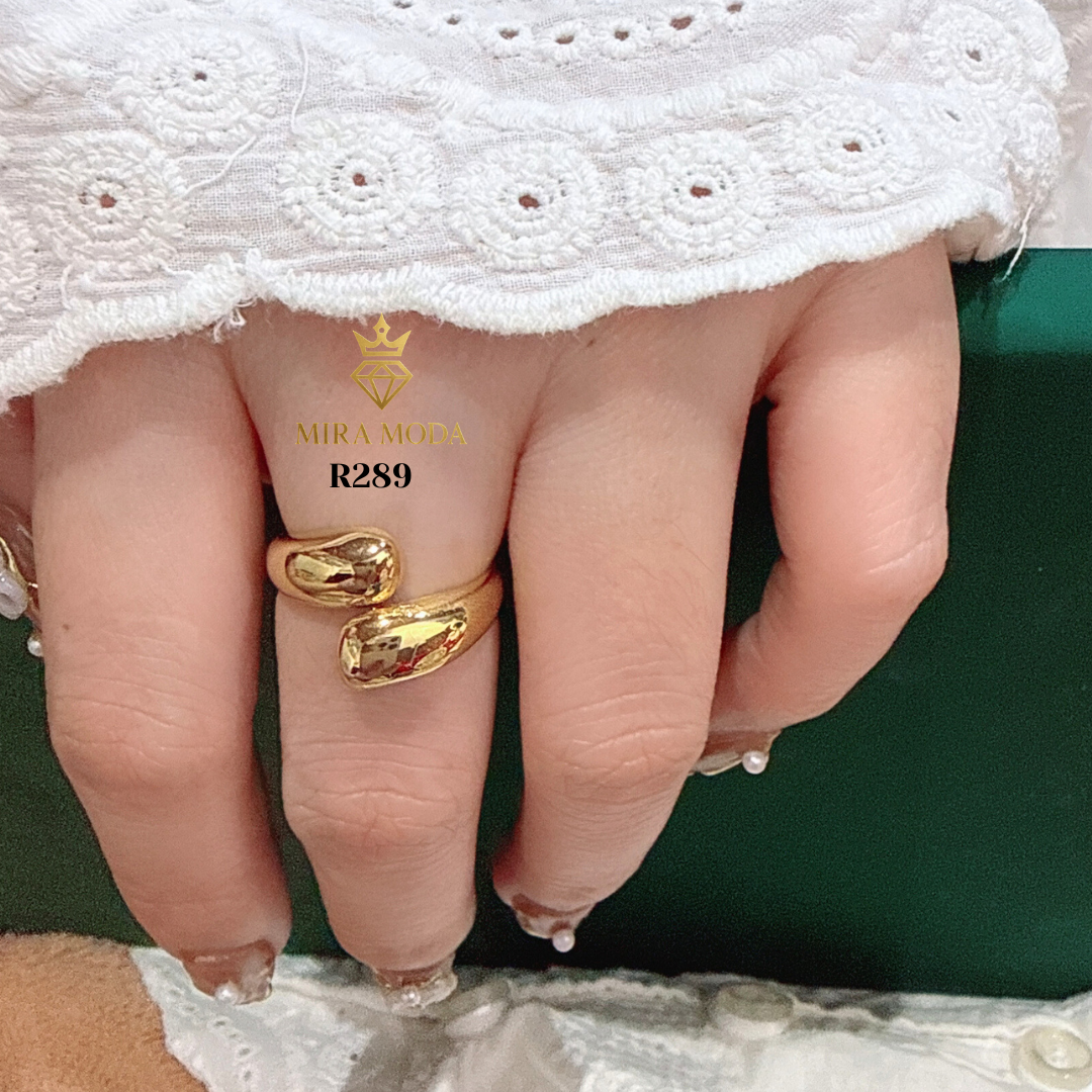 R289 – Tear Drop Adjustable Ring For Men & Women | MIRA MODA