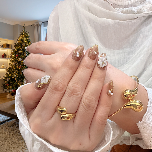 B545 Trendy Tear Drop Light Weight Bangle Adjustable | MIRA MODA