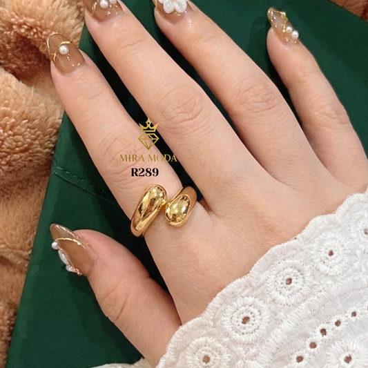 R289 – Tear Drop Adjustable Ring For Men & Women | MIRA MODA