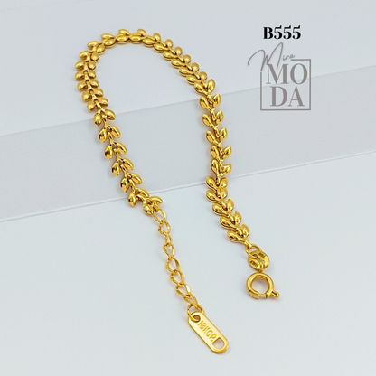 Prosperity Leaf Motif Palay Bracelet-B555