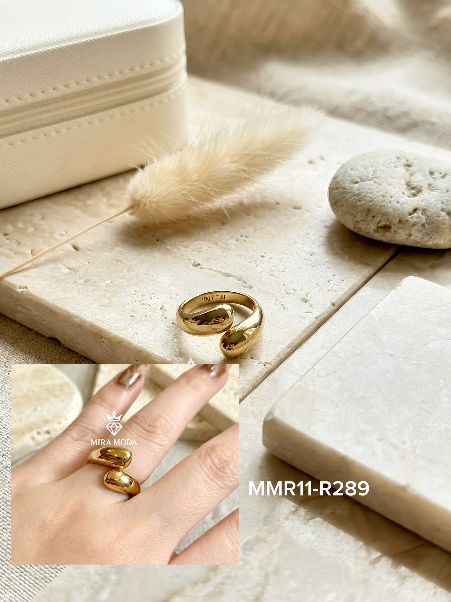 R289 Tear Drop Adjustable Ring